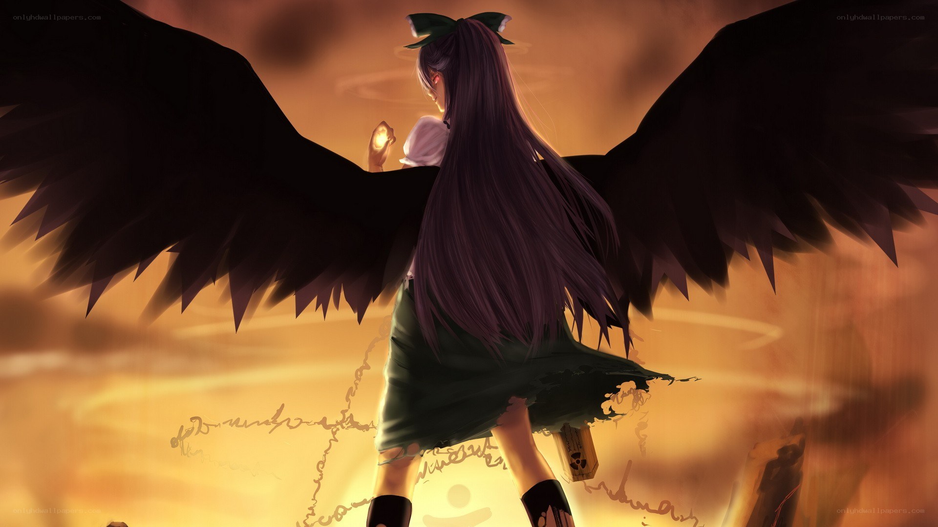 angel with black wings