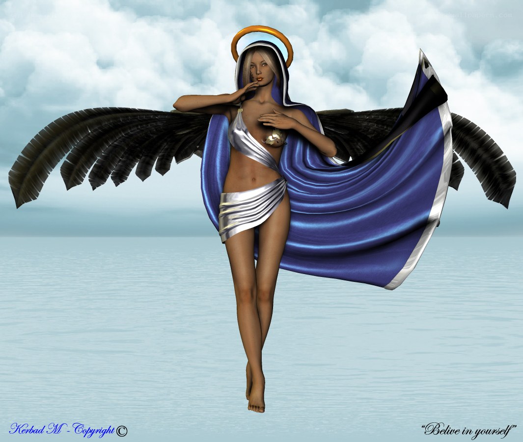 angel with black wings