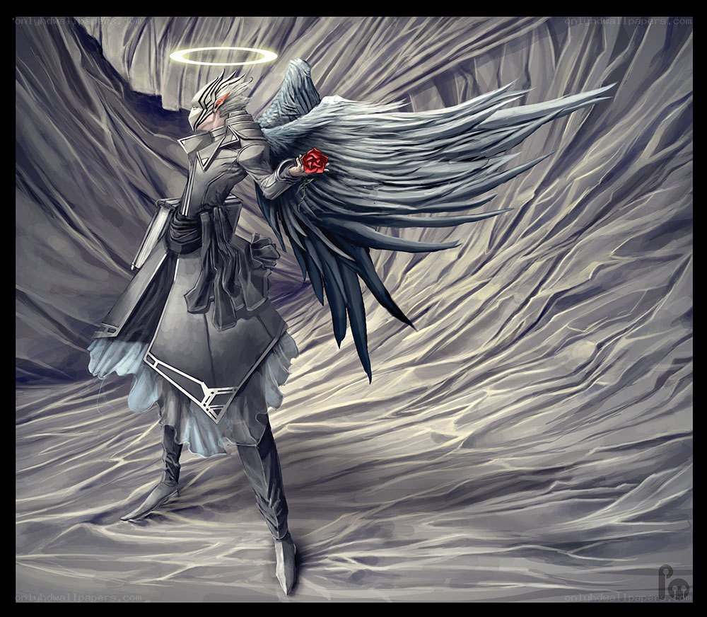 angel with black wings