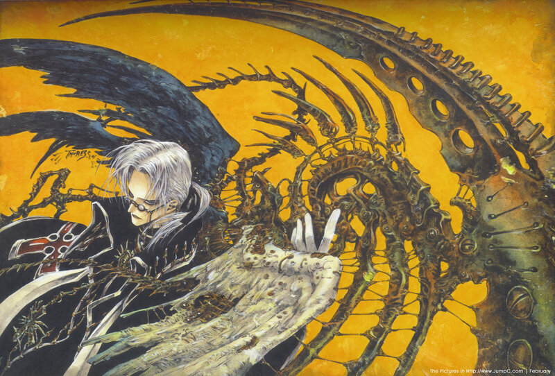 angel with black wings and scythe