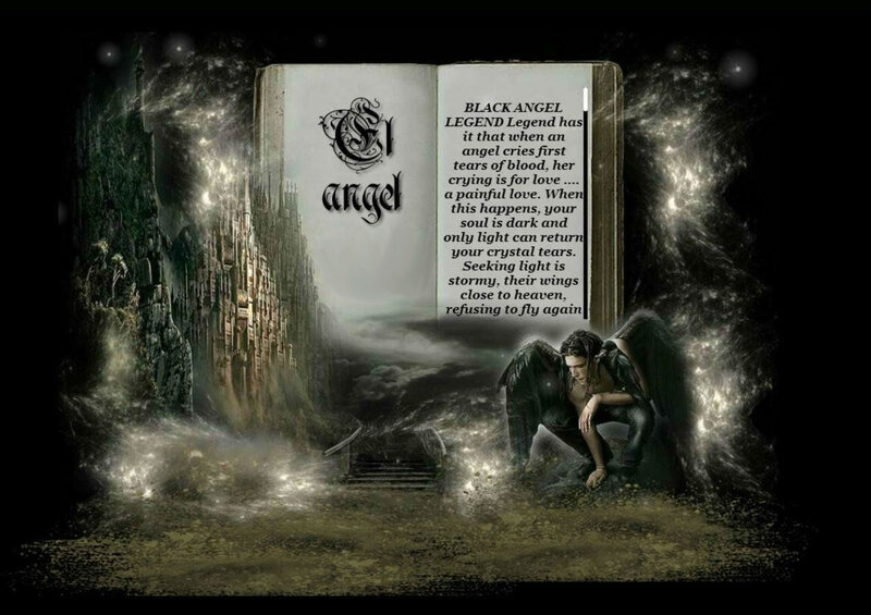 Angel with Black Wings — Dramatic, Night, Digital Art, Book