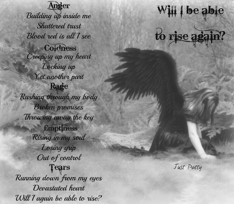 Angel with Black Wings — Melancholic, Illustration