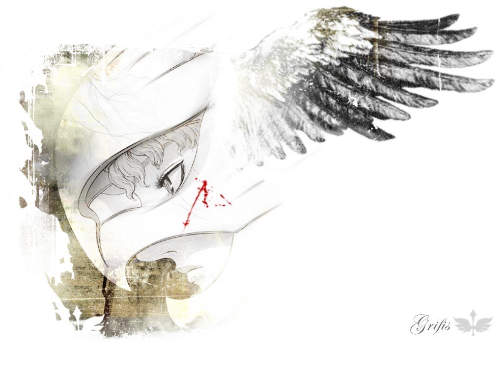 angel with blood mark