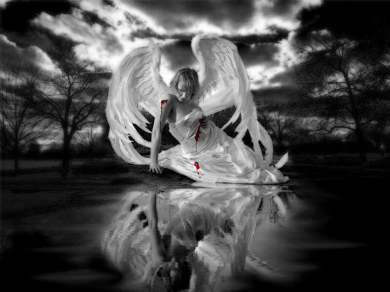 Angel with Blood on Dress