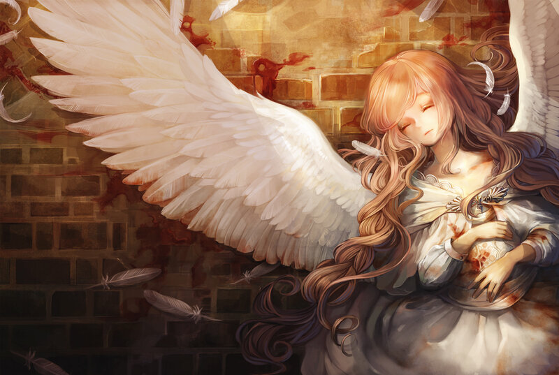 Angel with Bloodstains — White