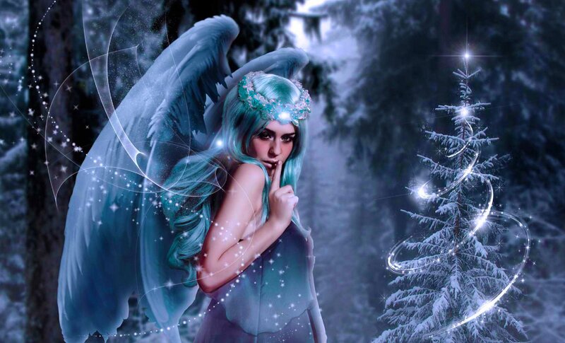 Angel with Blue Hair — Mystical