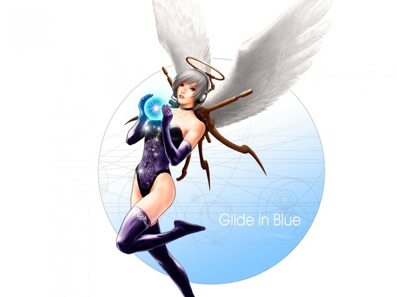 Angel with blue orb