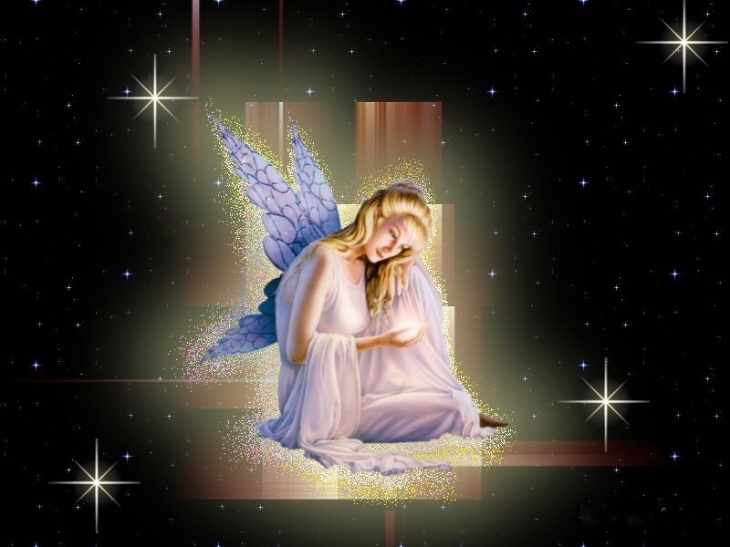 angel with blue wings
