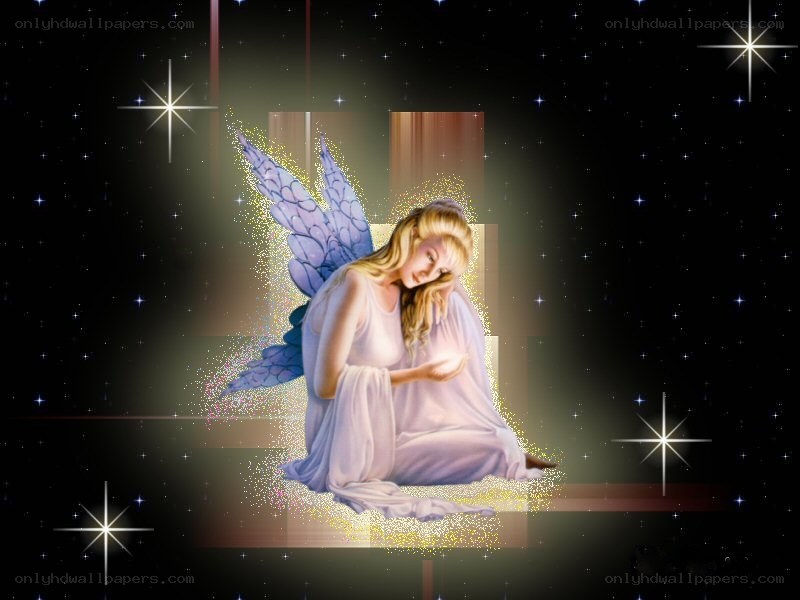 angel with blue wings