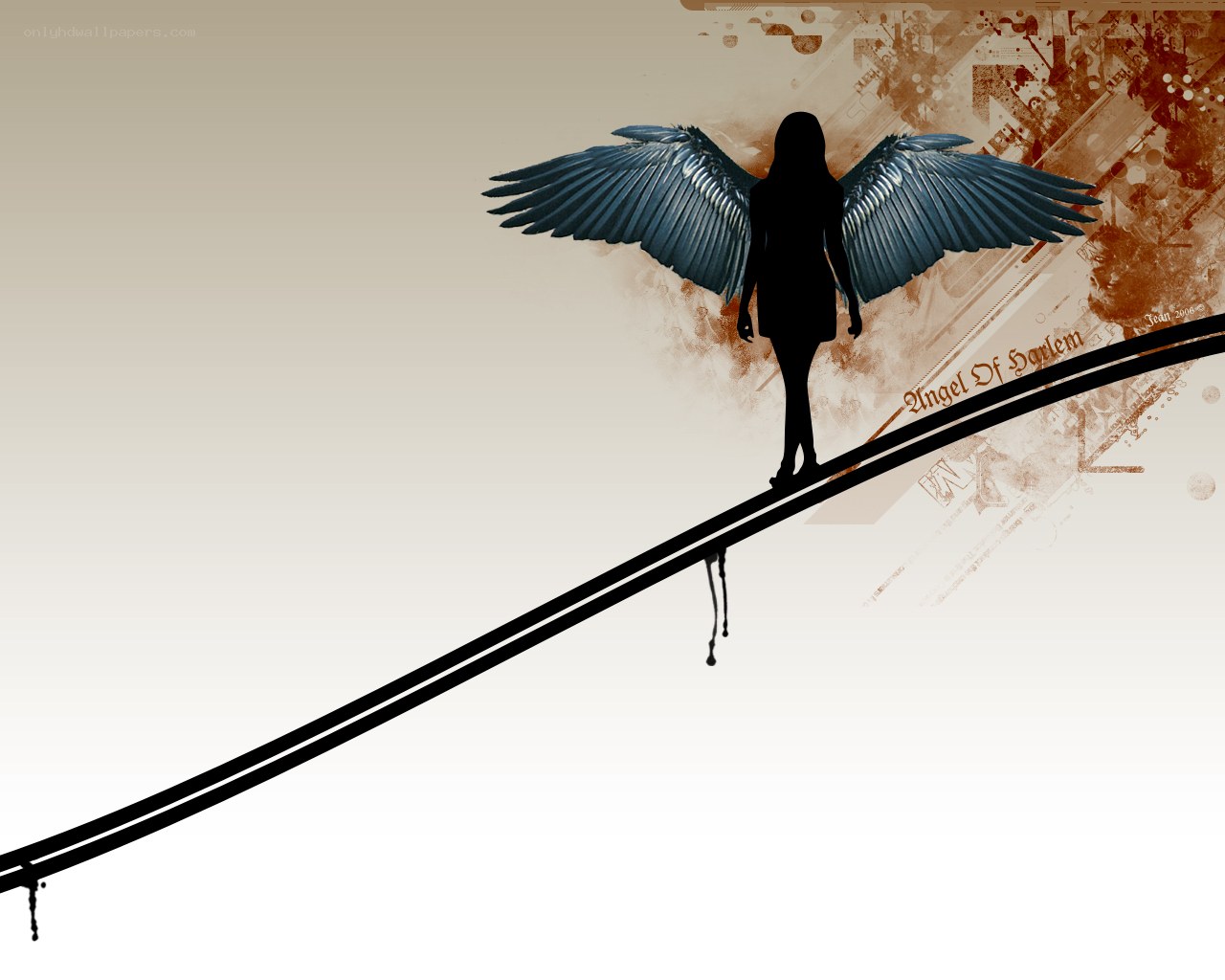 angel with blue wings