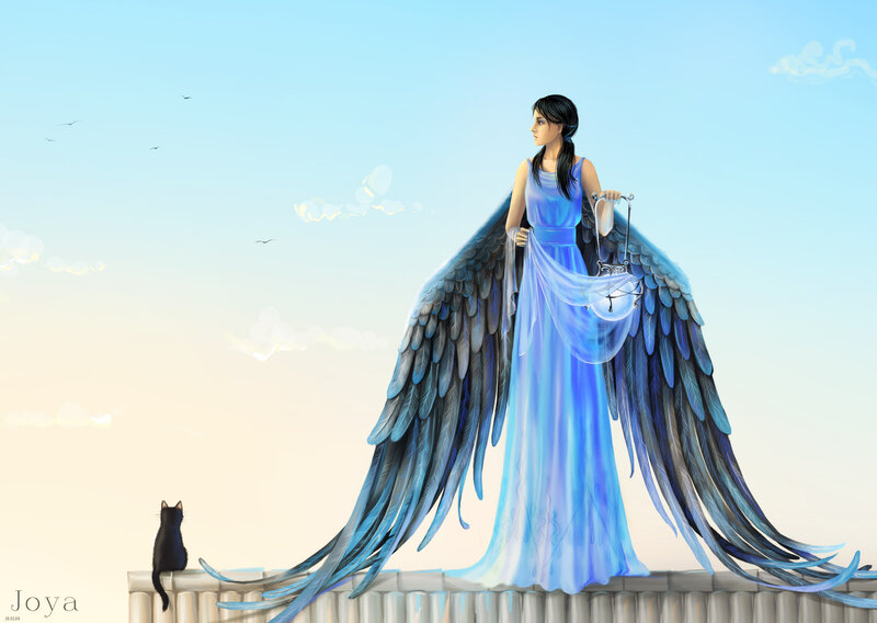 Angel with Blue Wings — Serene, Morning