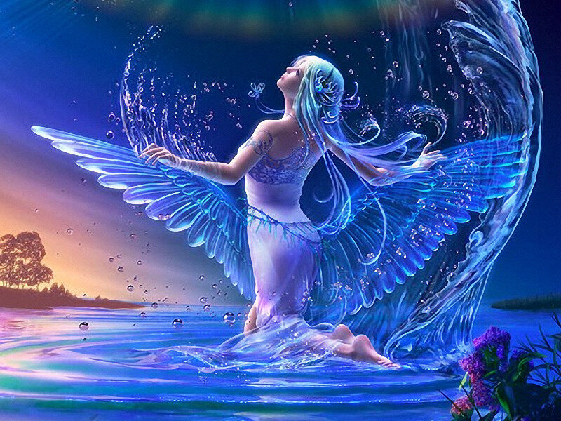 Angel with Blue Wings — Serene