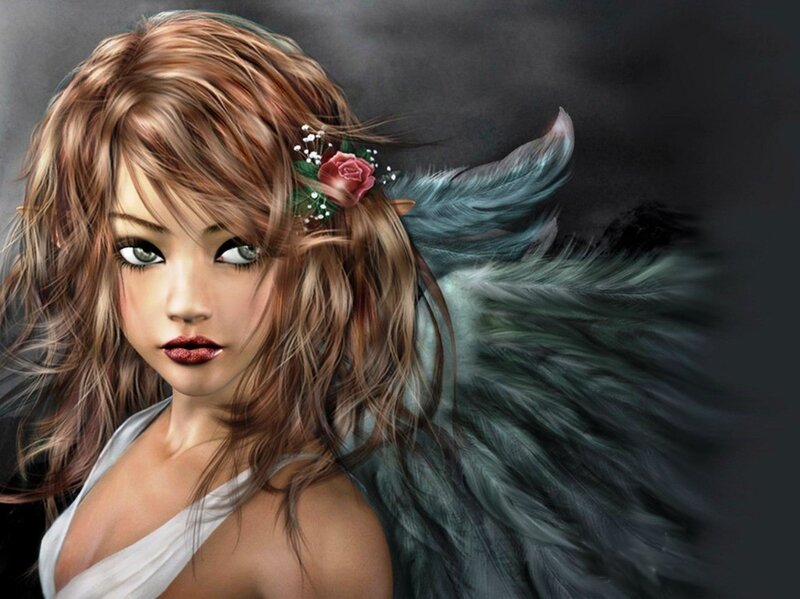 Angel with Brown Hair