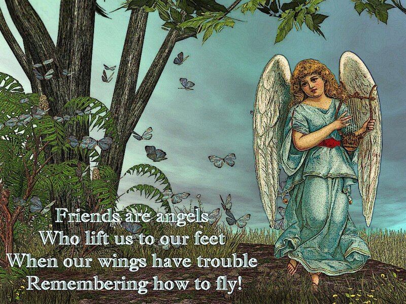 Angel with butterflies