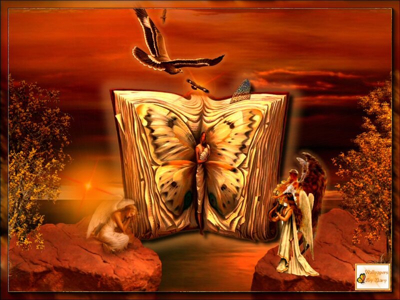 Angel with Butterfly Book