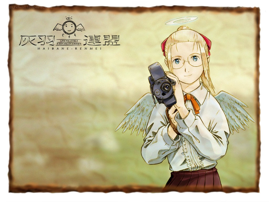 Angel with camera illustration