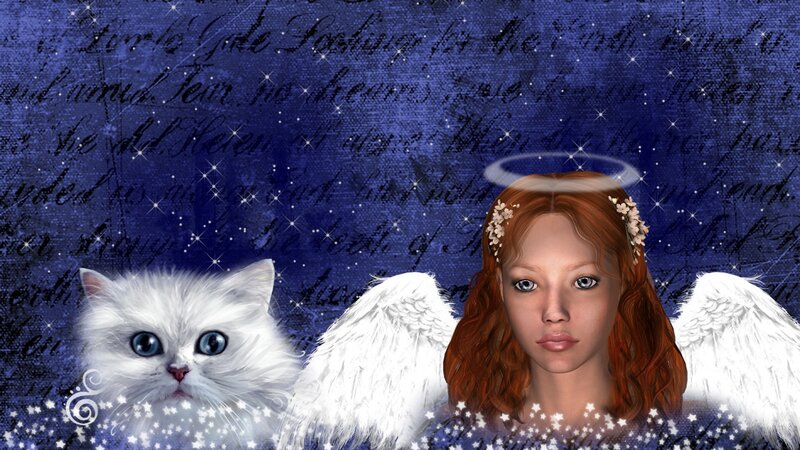 Angel with Cat