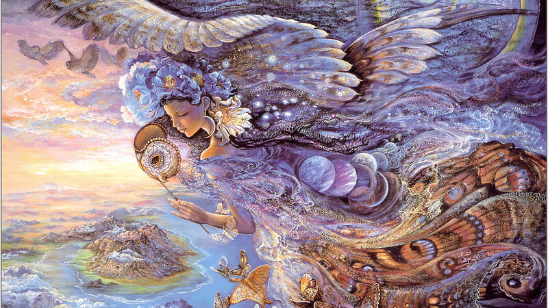 angel with celestial wings