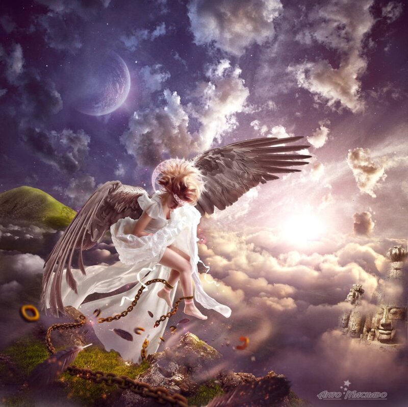 Angel with Chains — Purple