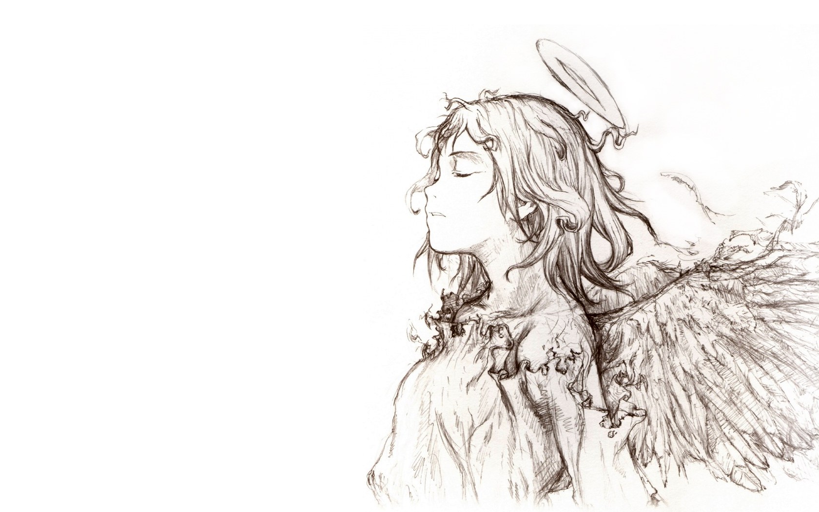 angel with closed eyes
