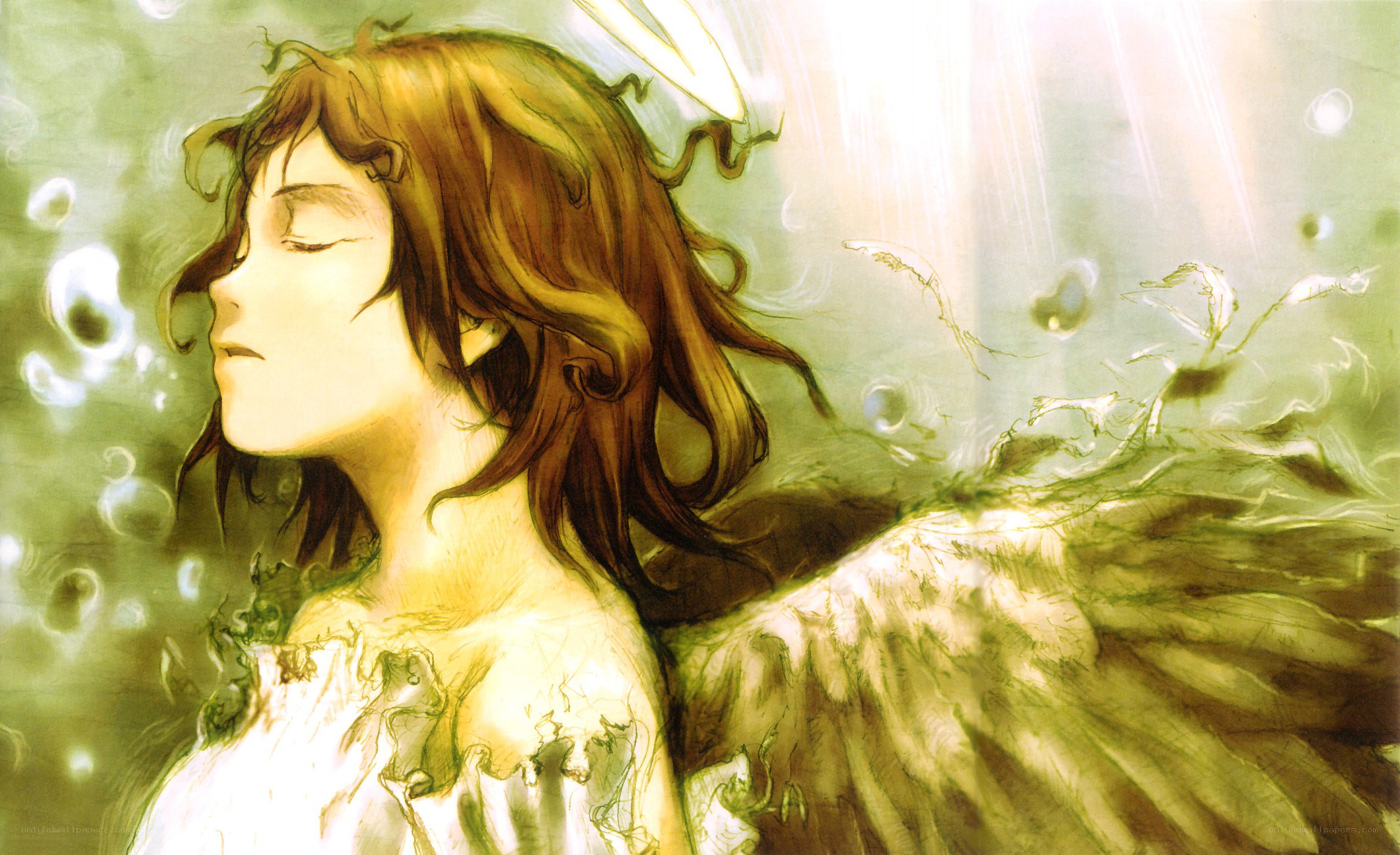 angel with closed eyes