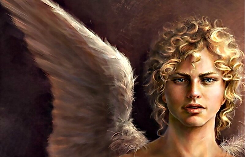 Angel with Curly Hair — Brown, Dramatic