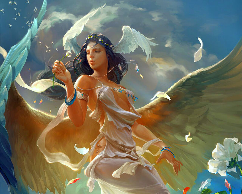 Angel with Dandelion