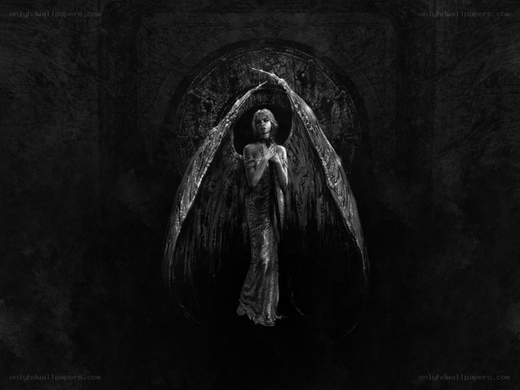 angel with dark wings