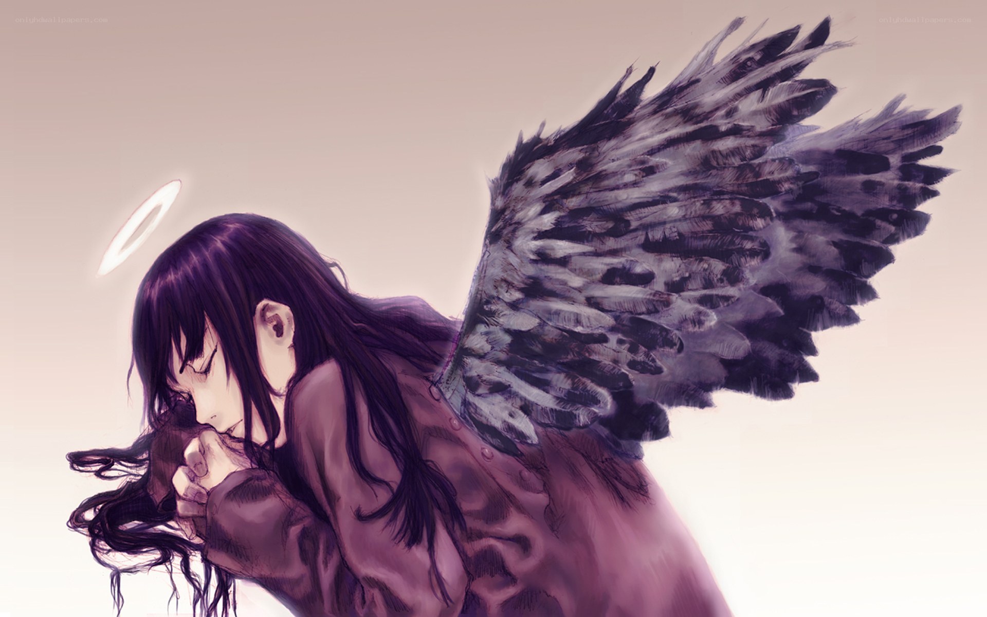 angel with dark wings