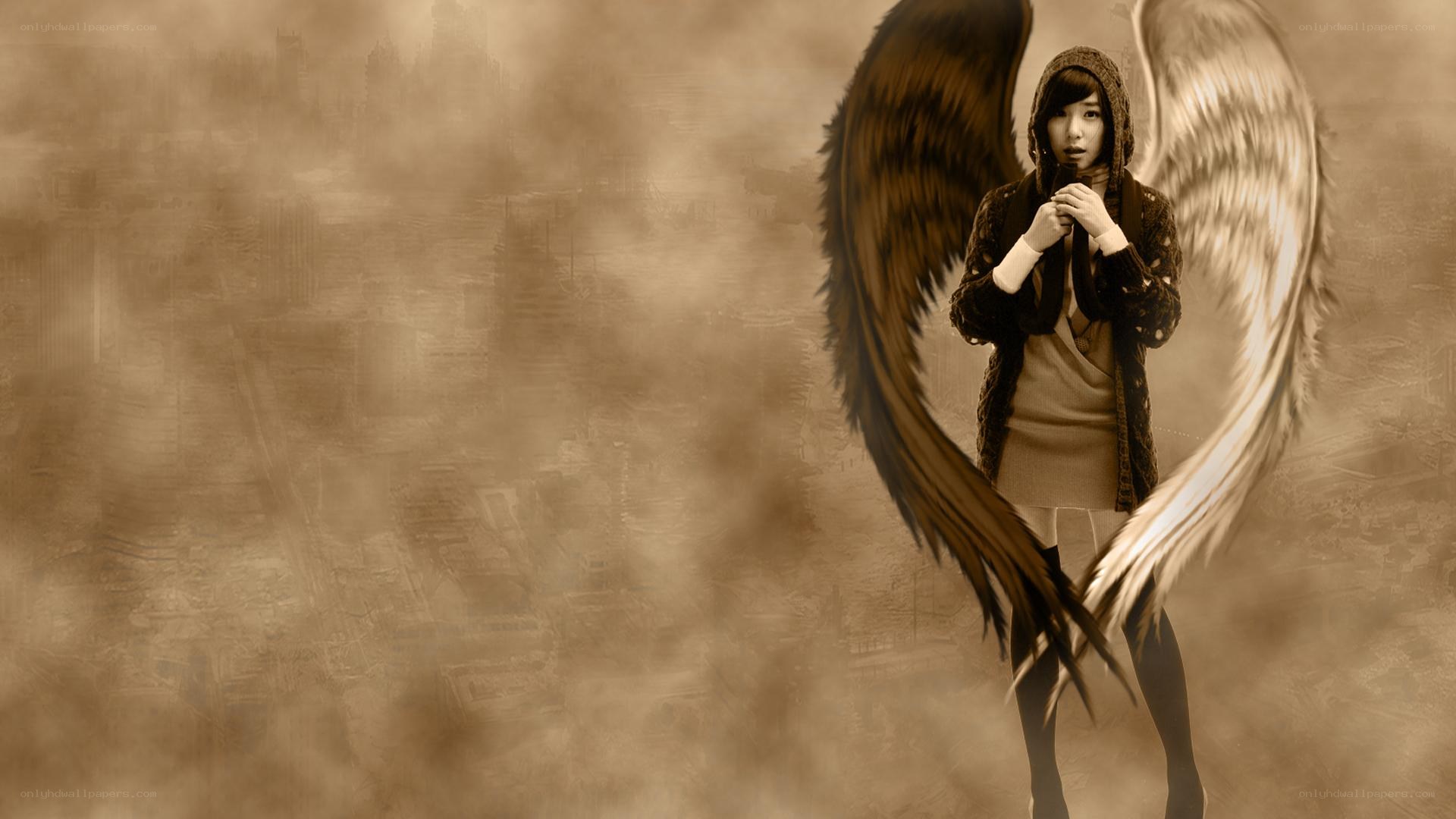 angel with dark wings