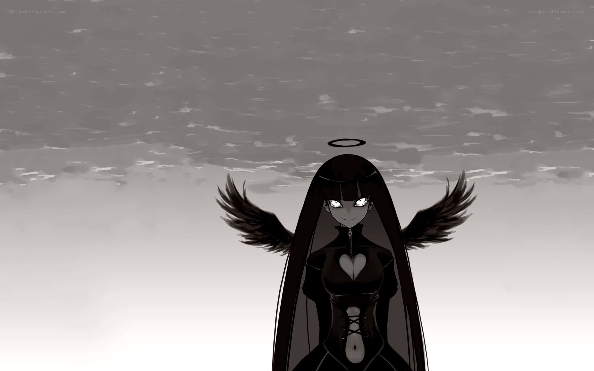 angel with dark wings