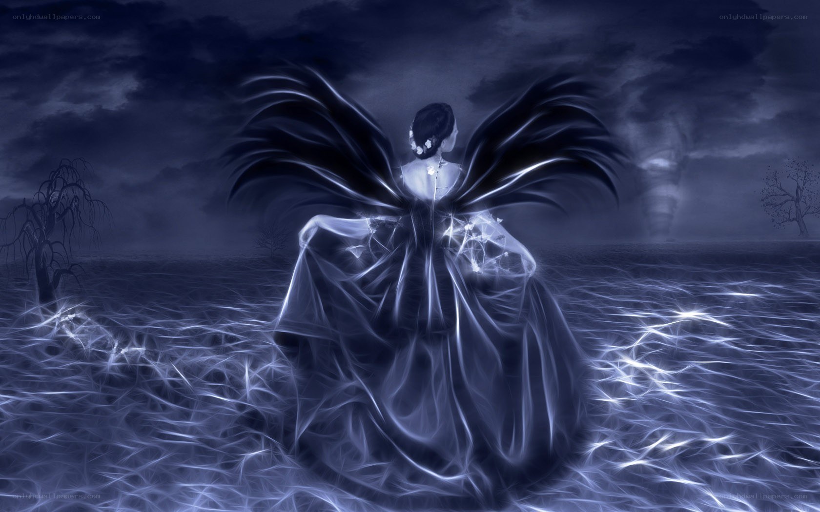 angel with dark wings