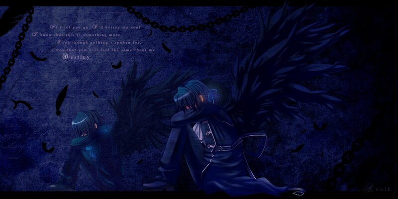 angel with dark wings