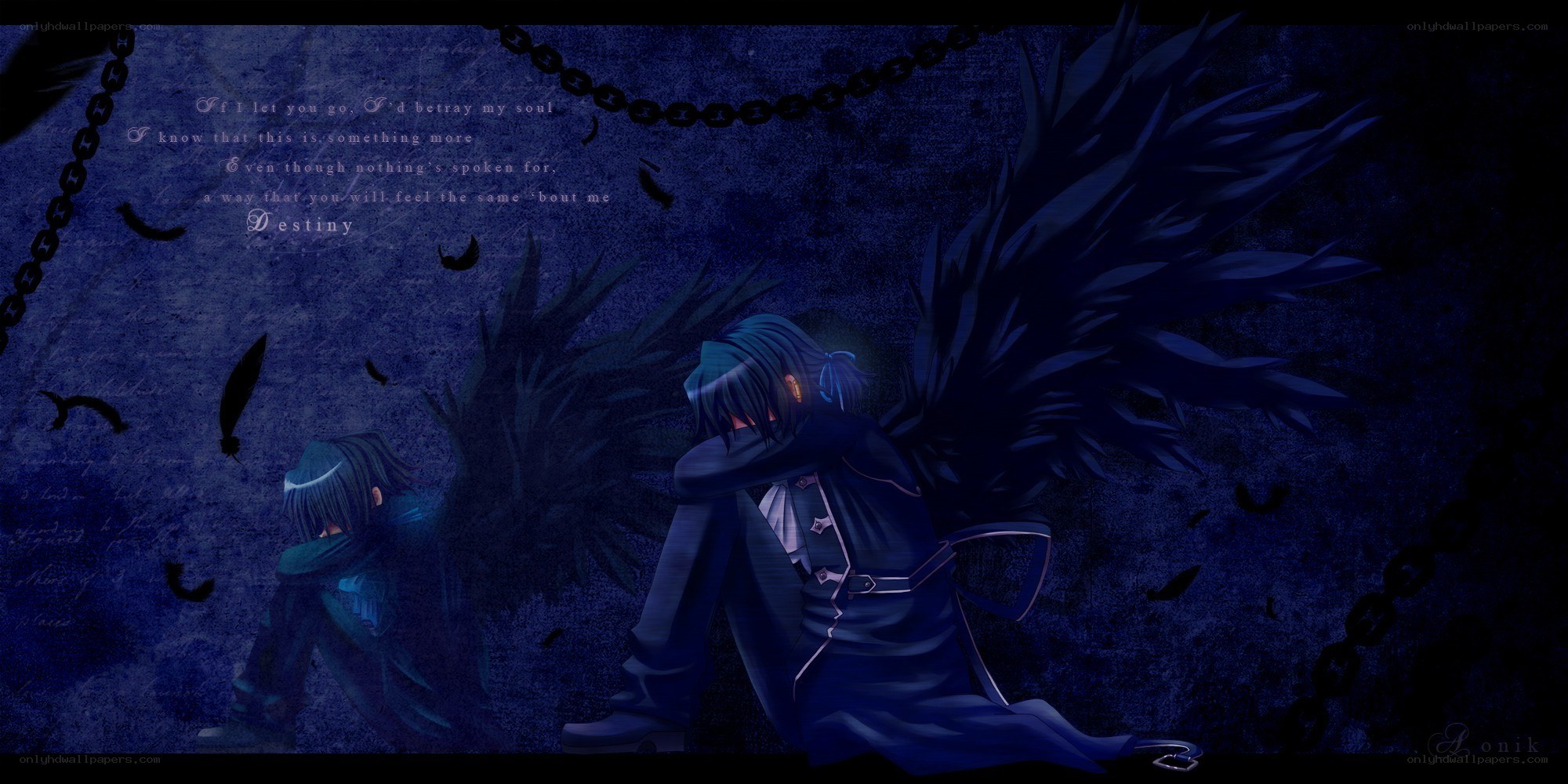 angel with dark wings
