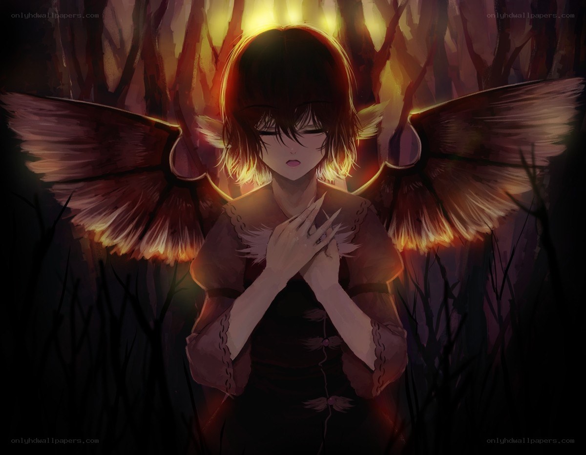 angel with dark wings