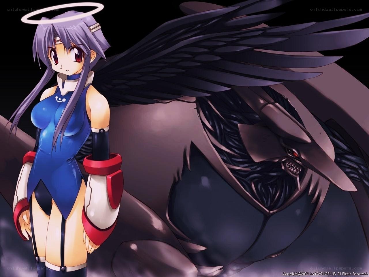 Angel with dark wings