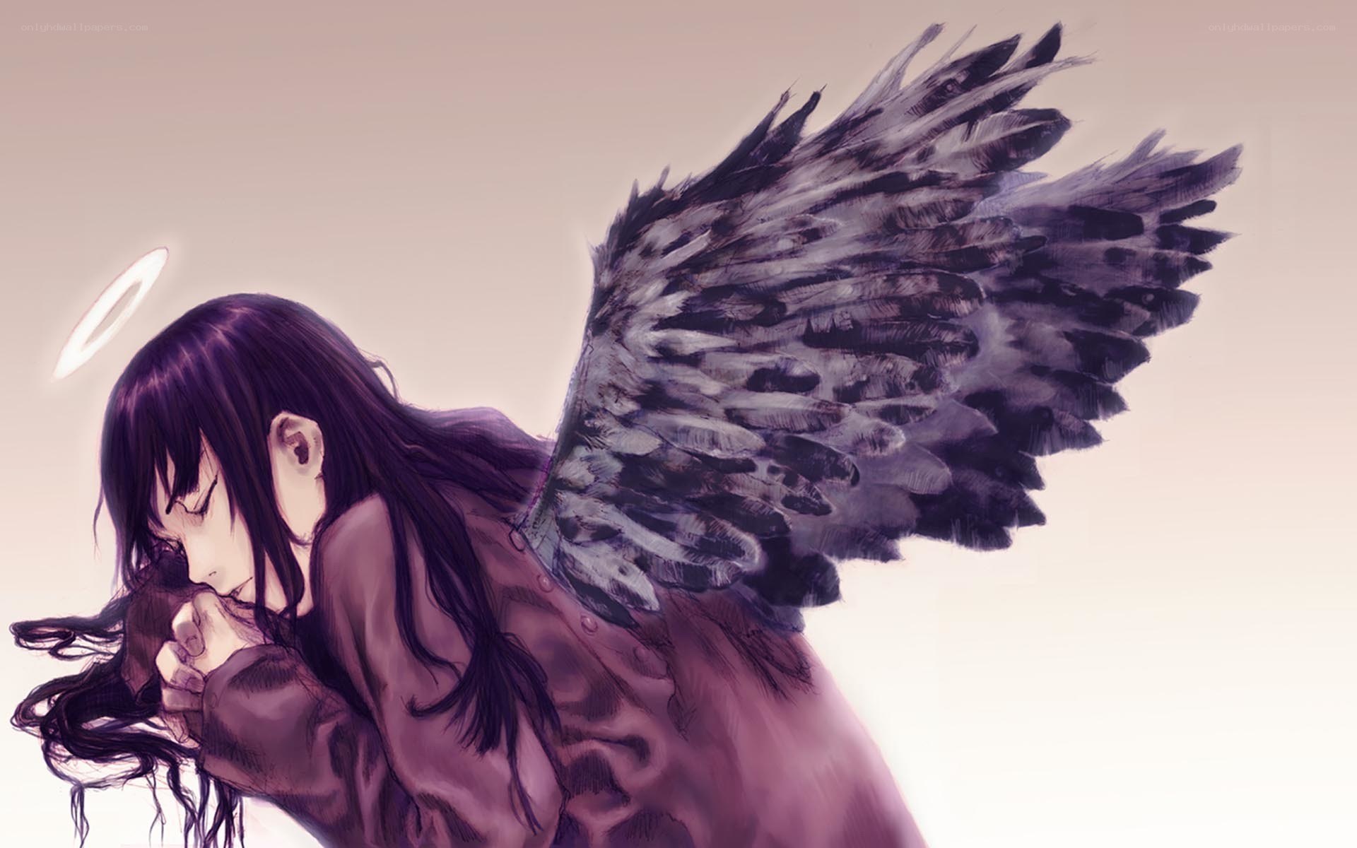 angel with dark wings