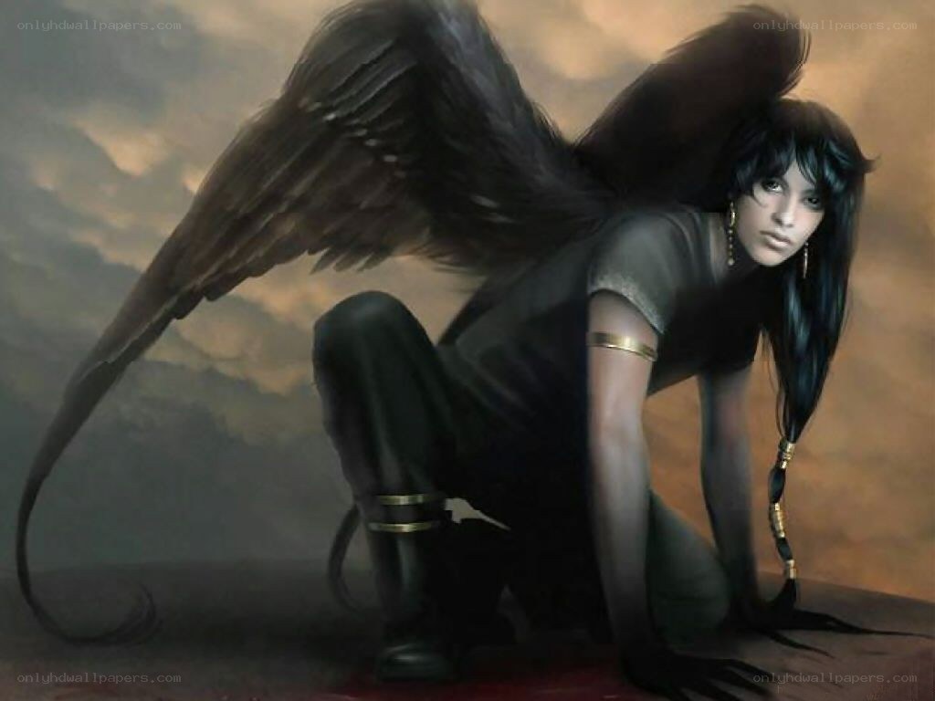 angel with dark wings