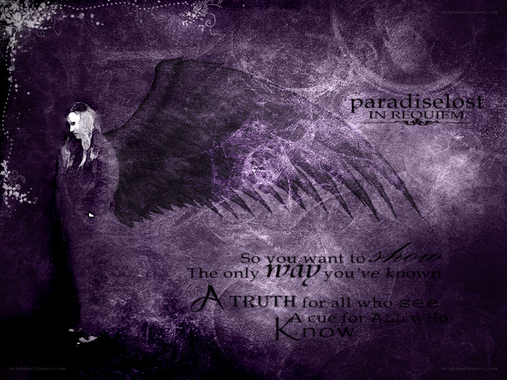 angel with dark wings