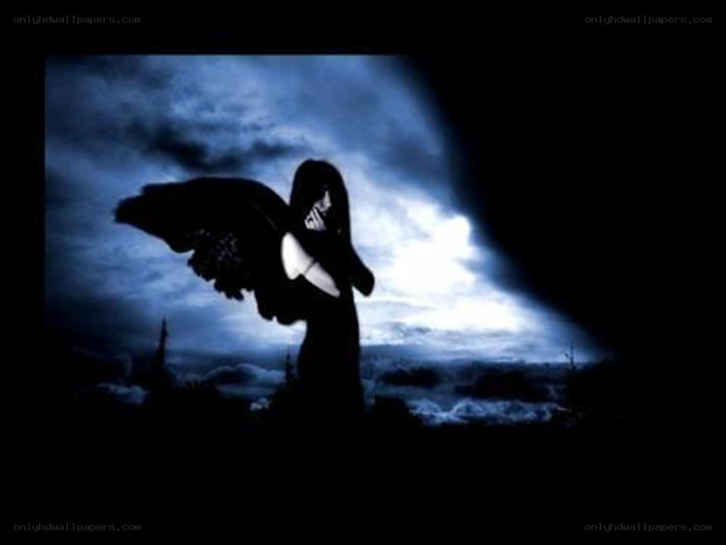 angel with dark wings