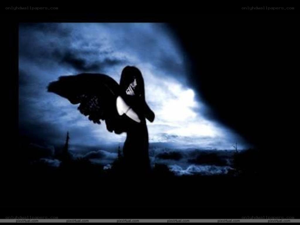 angel with dark wings