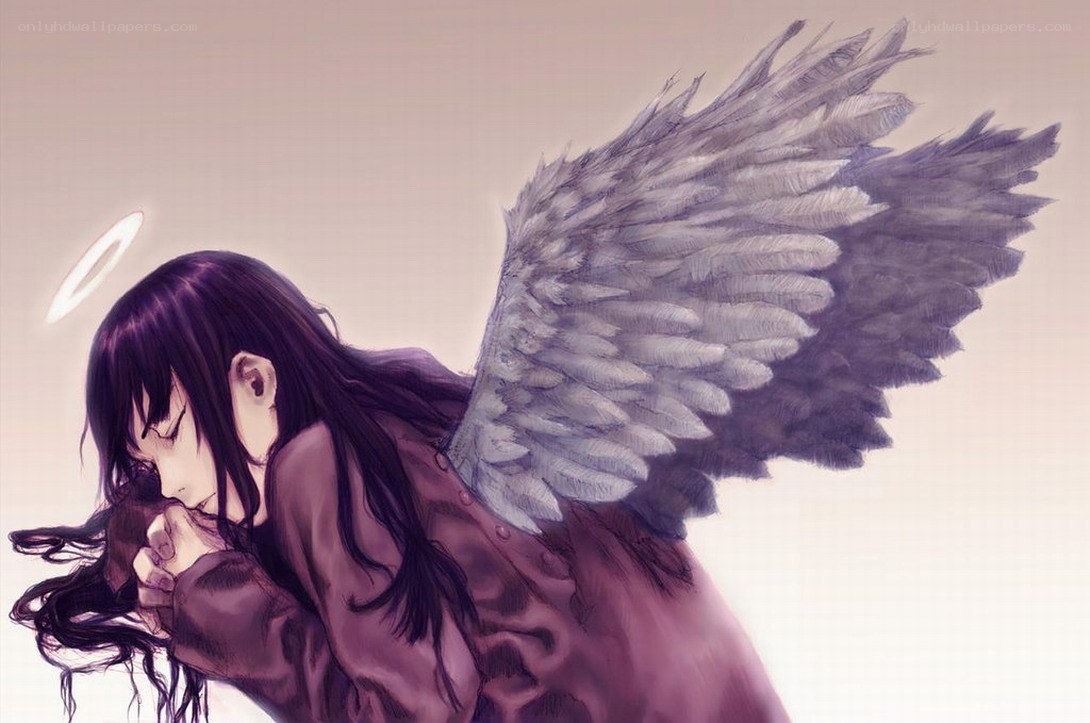 angel with dark wings