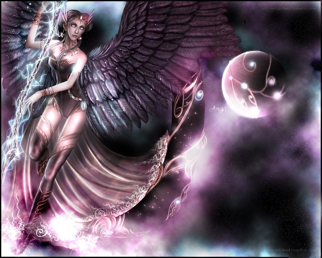 angel with dark wings