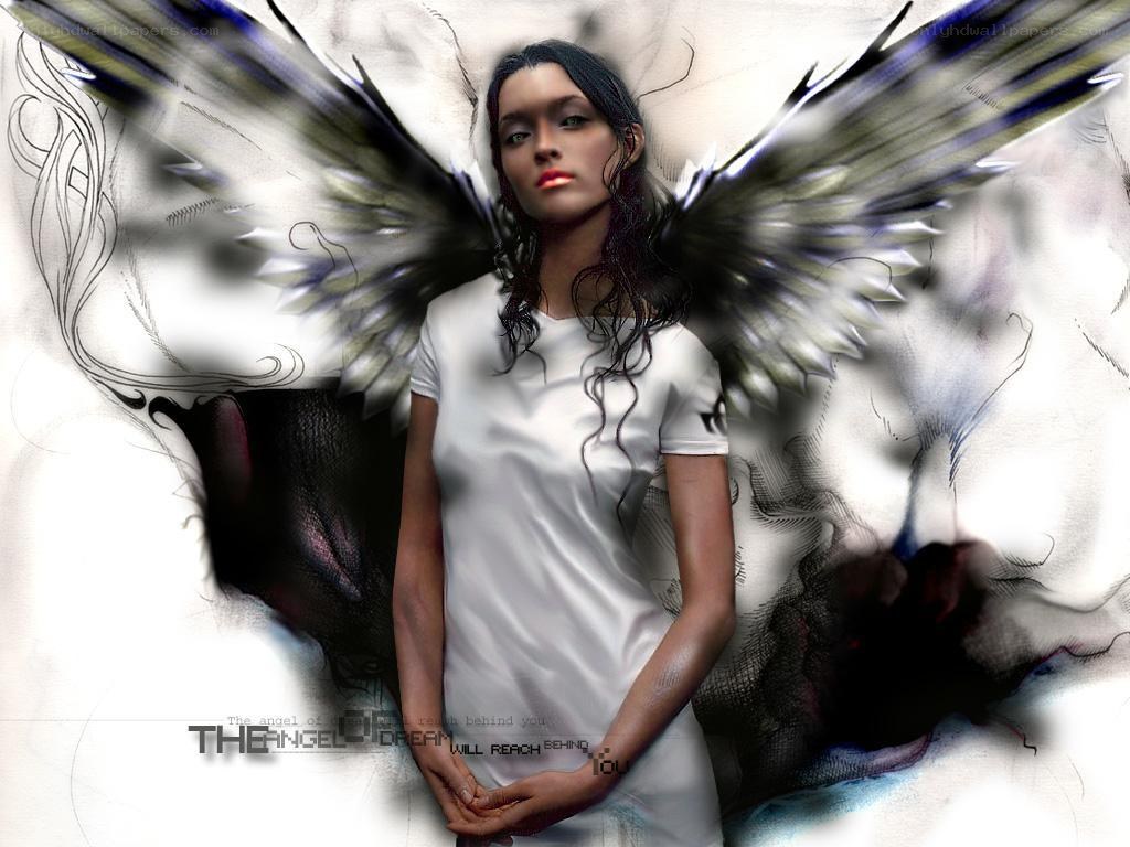 angel with dark wings