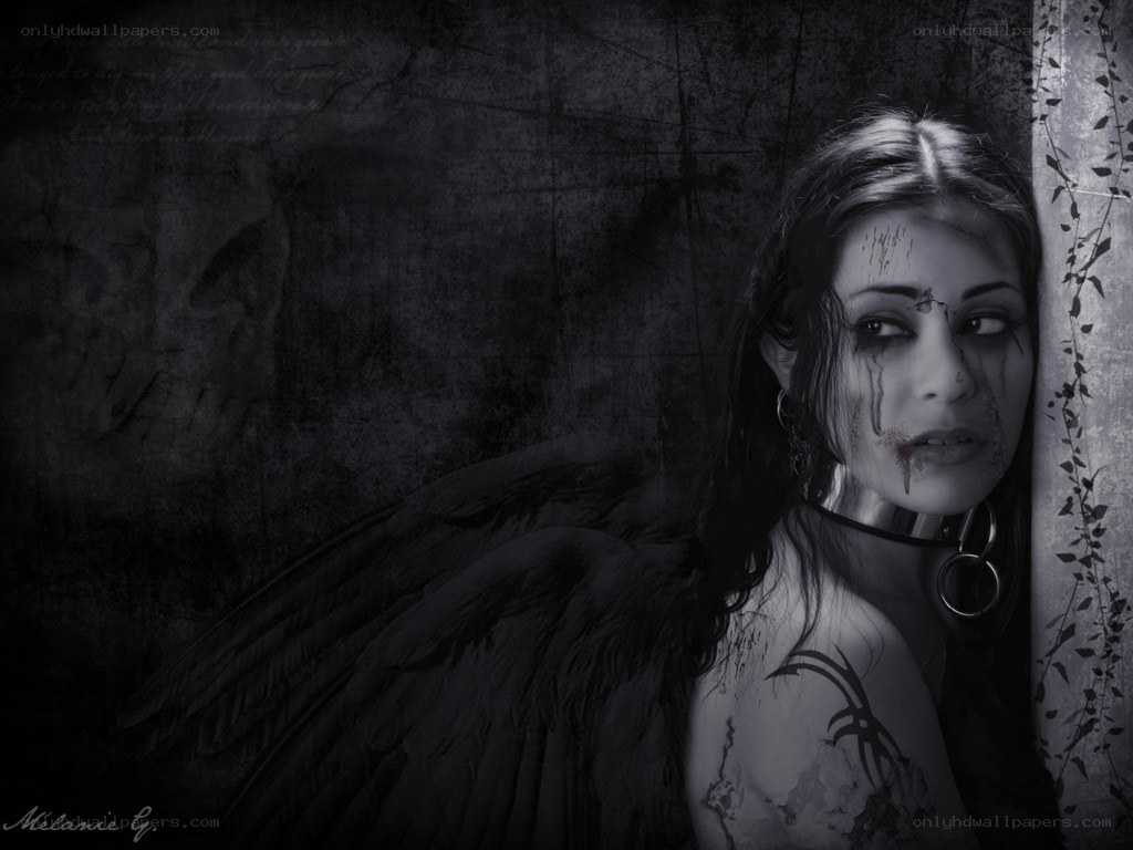 angel with dark wings