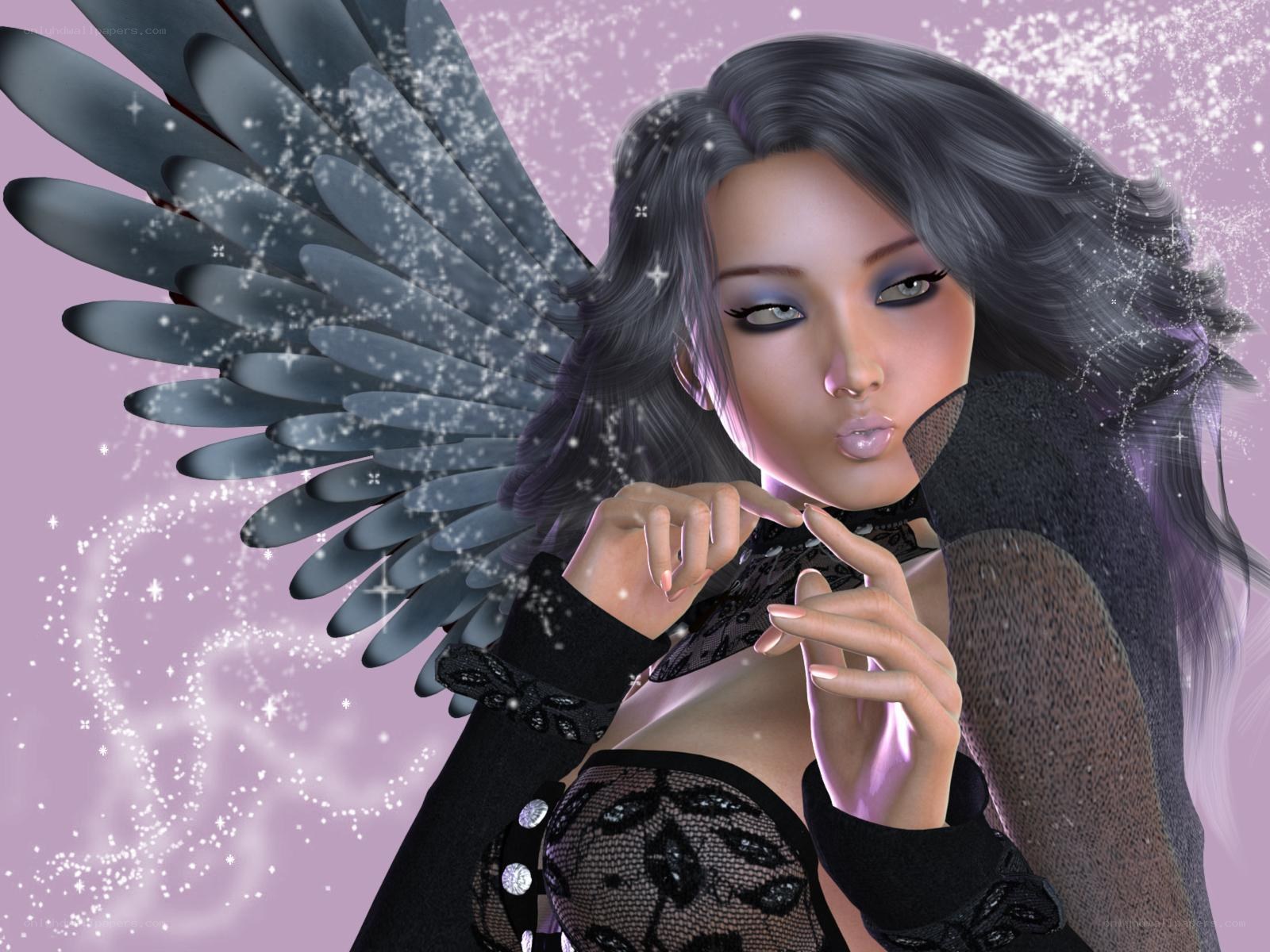 angel with dark wings