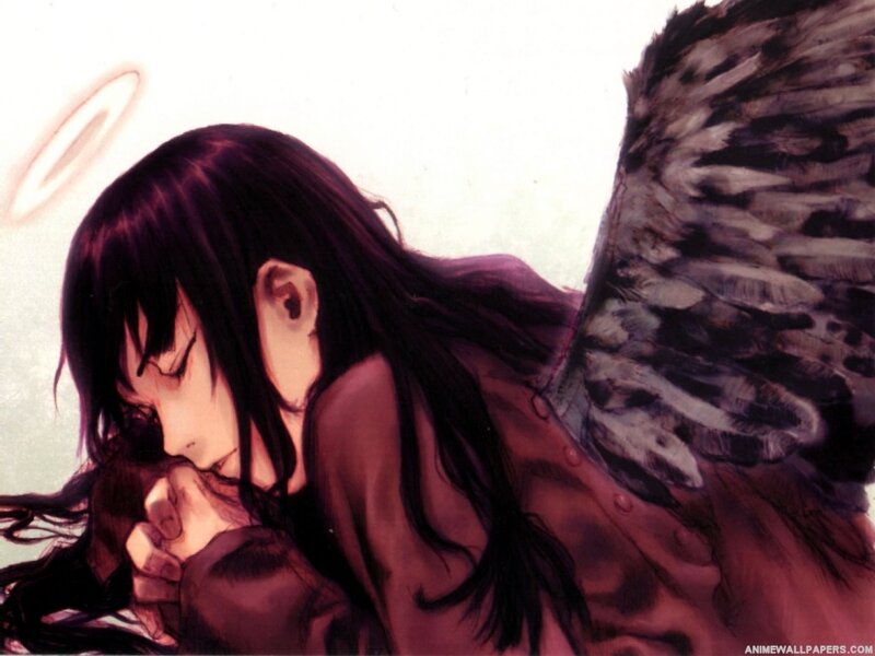 Angel with Dark Wings — Black, Somber
