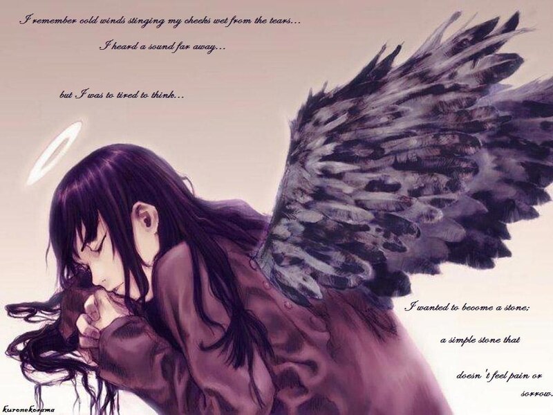 Angel with Dark Wings — Purple