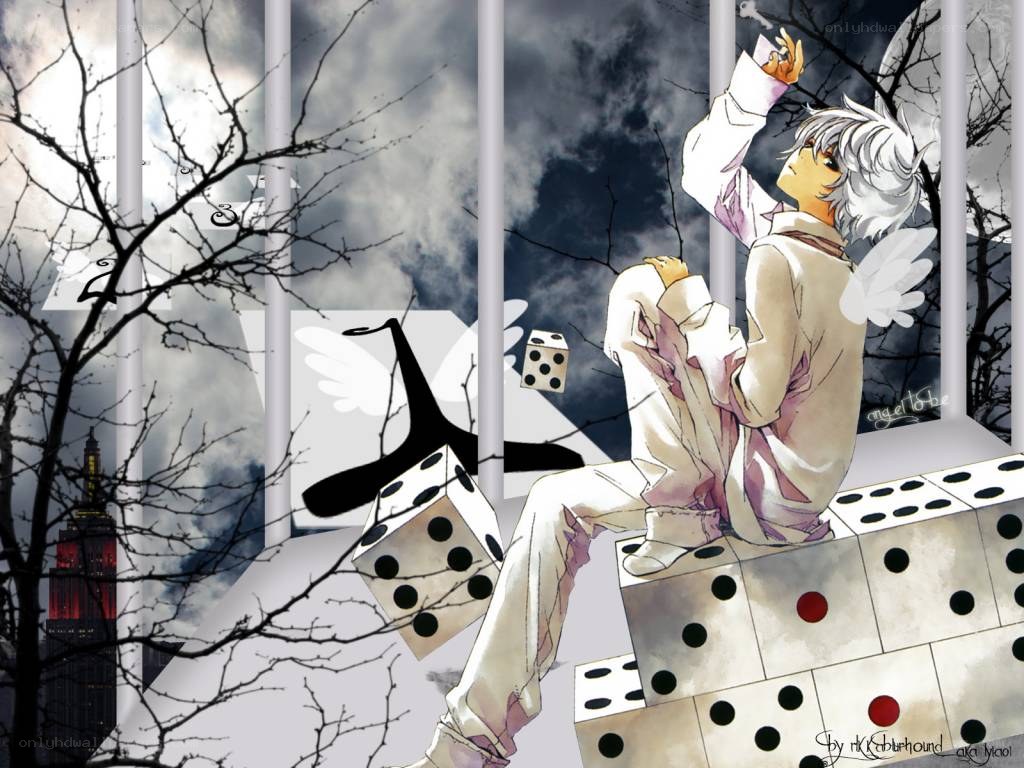 angel with dice on rooftop