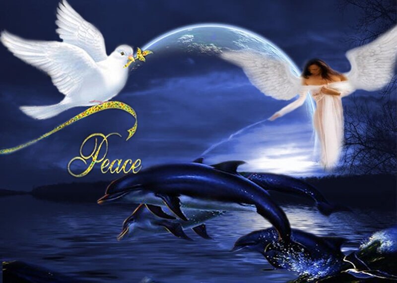 Angel with Dolphins